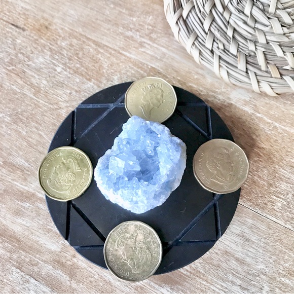 Shungite Sacred Geometry 8 Point Star Altar Charging Plate / Coaster - Picture 2 of 3